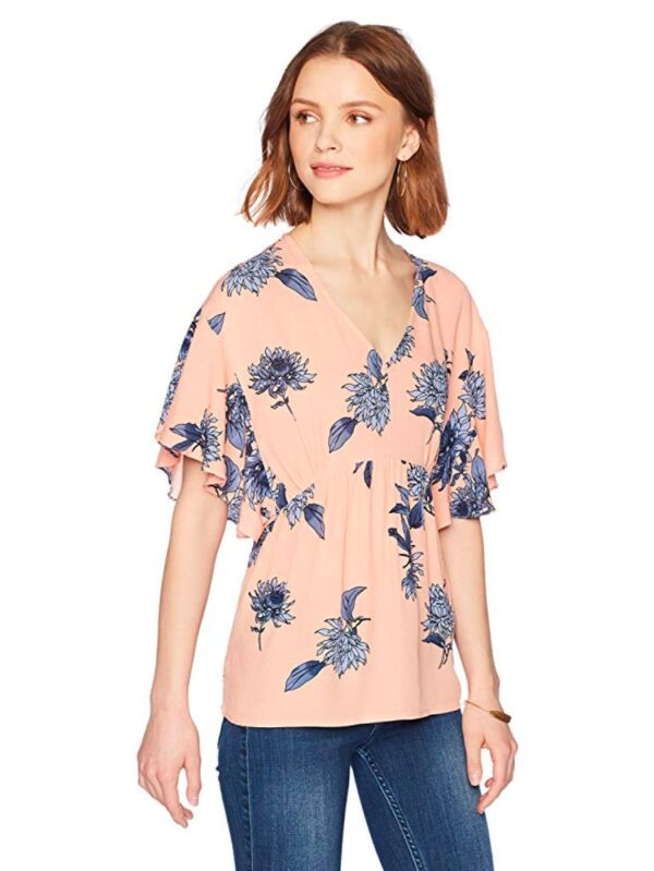 Women's Abbie Flutter Sleeve Empire Top